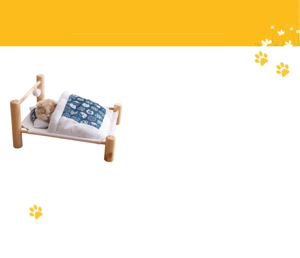 Heated Cat Bed Perch Cave Winter Wooden Sofa - onlinemegasale.com