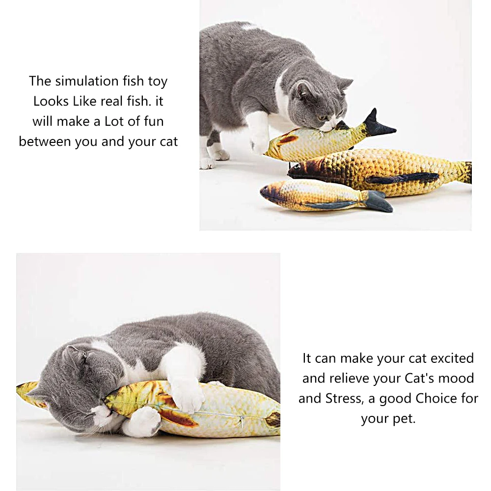 Electric Cat Toy 3D Fish USB Charging Simulation Fish Interactive Cat Toys - onlinemegasale.com