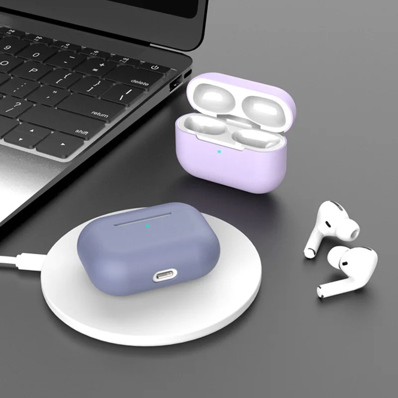 Liquid Soft Silicone Case For Airpods Pro Case Wireless Bluetooth Case for airpod pro Case Cover Air Pods pro Fundas Capa Coque - onlinemegasale.com