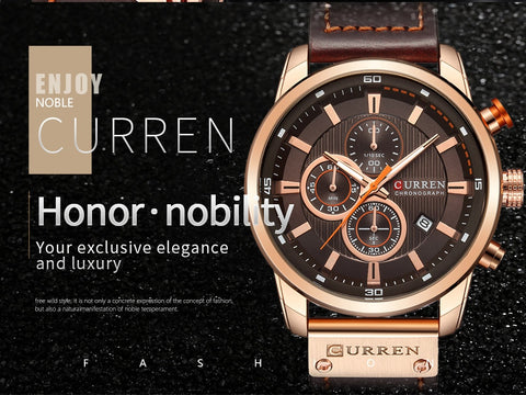 Curran Fashion Date Luxury Quartz Men's Watch - Waterproof Chronograph Hodinky Relogio Masculino Wristwatch - onlinemegasale.com Curran Fashion Date Luxury Quartz Men's Watch - Waterproof Chronograph Hodinky Relogio Masculino Wristwatch - onlinemegasale.com