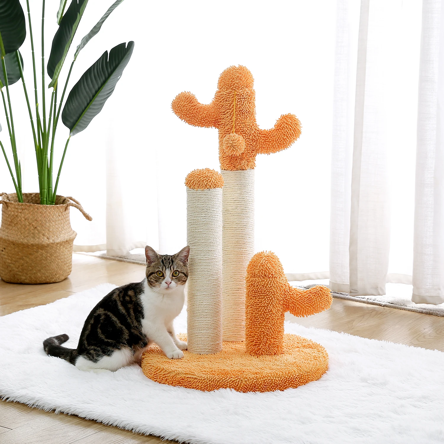 Modern Cat Tree Cactus Tower Scratching Posts For Large Cats - onlinemegasale.com