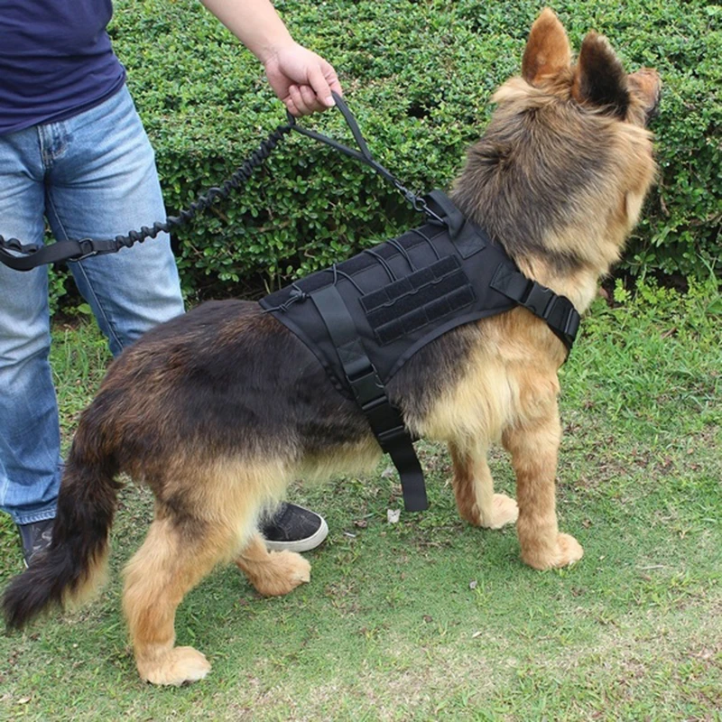 Tactical Breathable Adjustable Dog Vest harness - onlinemegasale.com