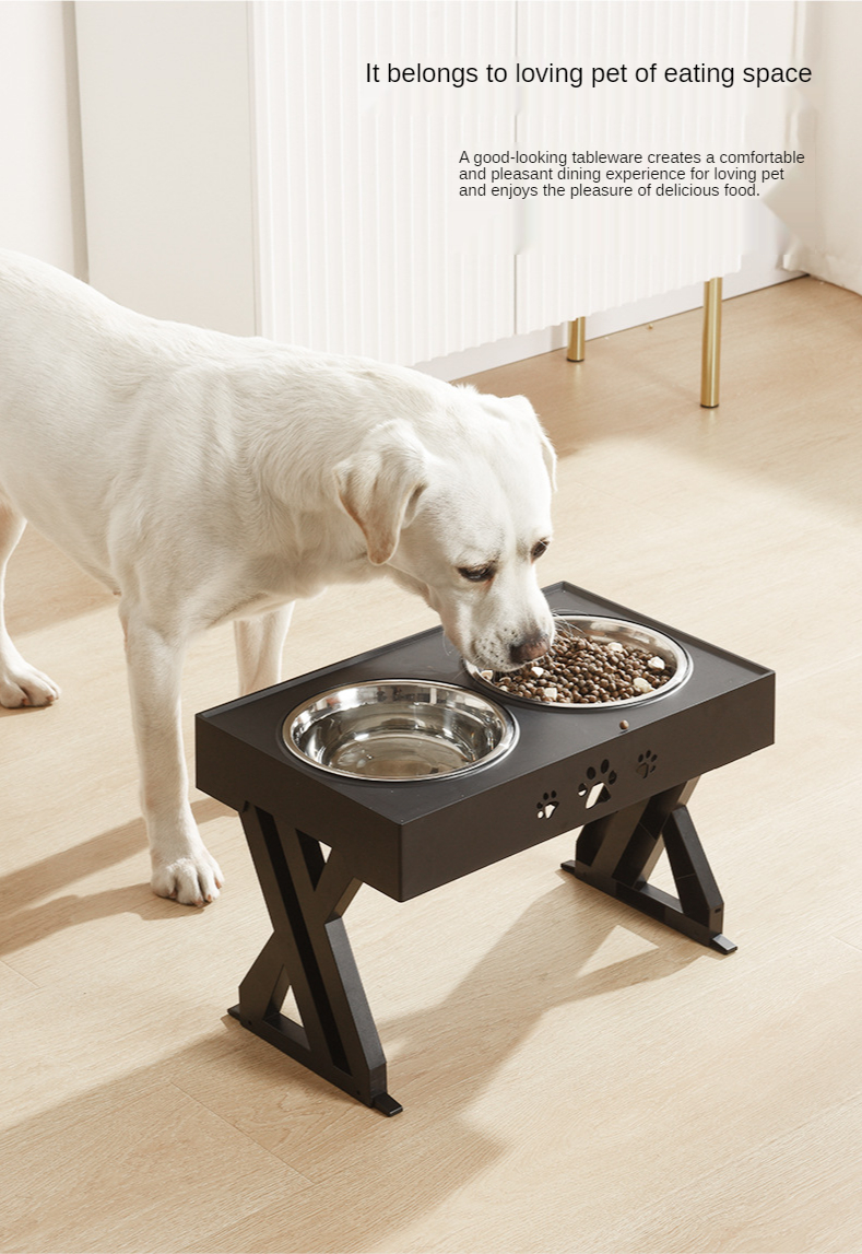 Lift Pet Bowls Dog Food Feeder Stainless Steel Drinking Dish Feeder Puppy Feeding - onlinemegasale.com