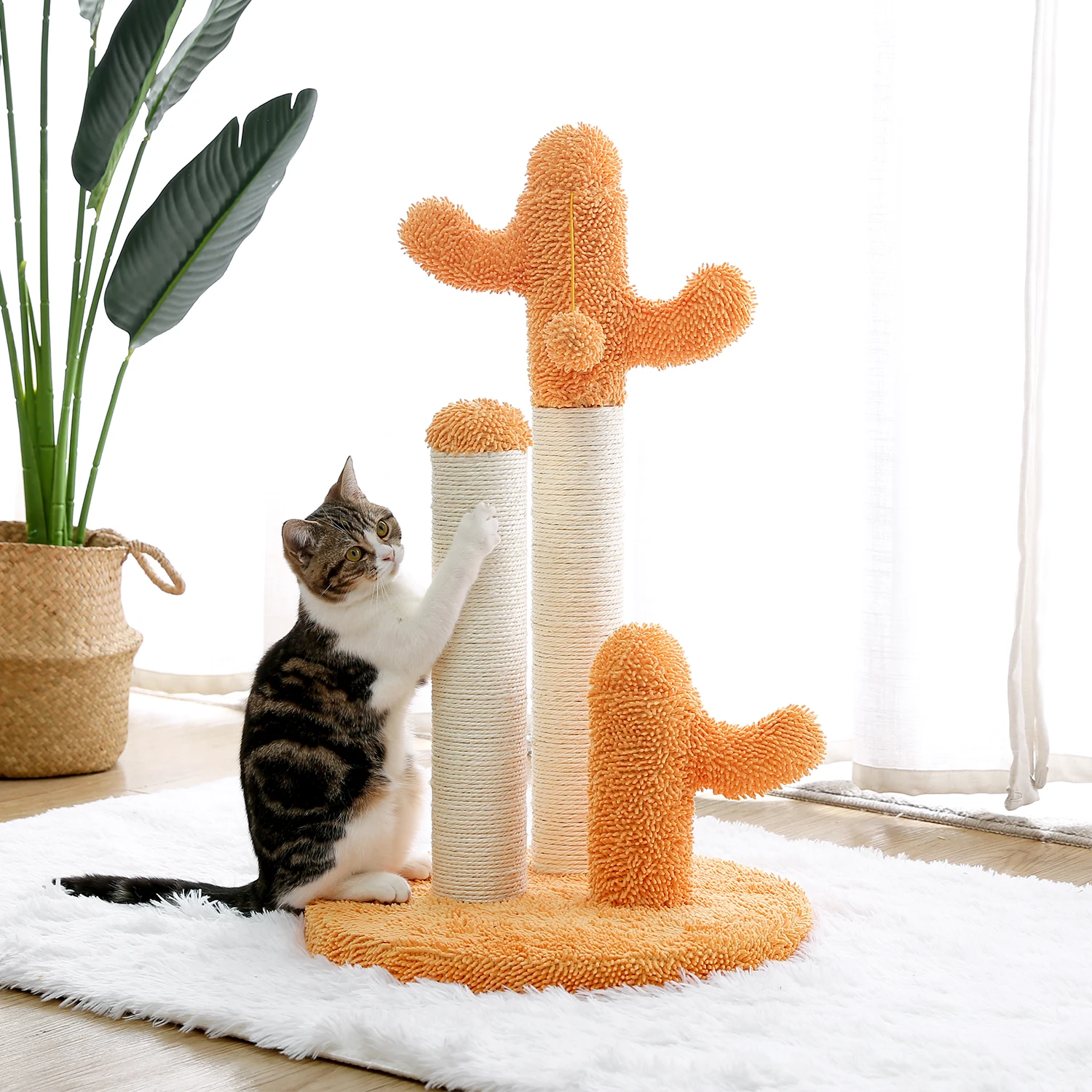 Modern Cat Tree Cactus Tower Scratching Posts For Large Cats - onlinemegasale.com