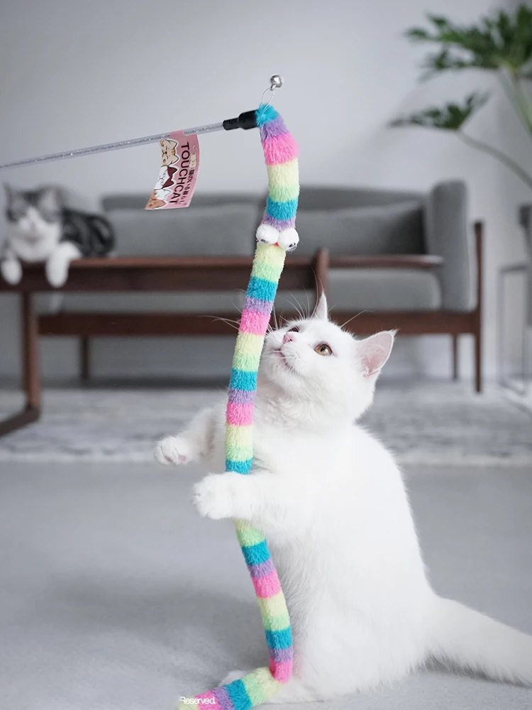 Feather Cat Teaser Interactive Toy - Colorful - onlinemegasale.com