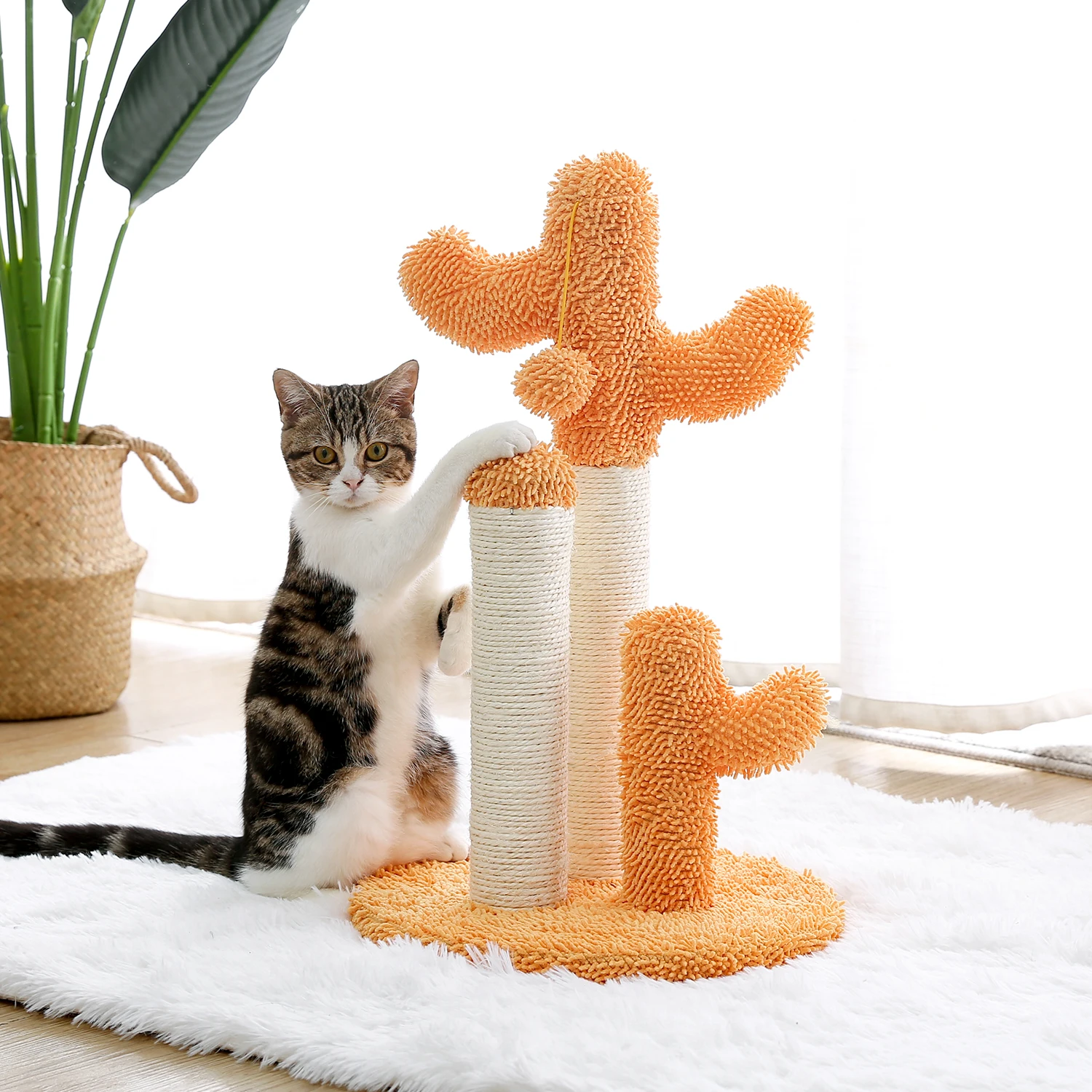 Modern Cat Tree Cactus Tower Scratching Posts For Large Cats - onlinemegasale.com