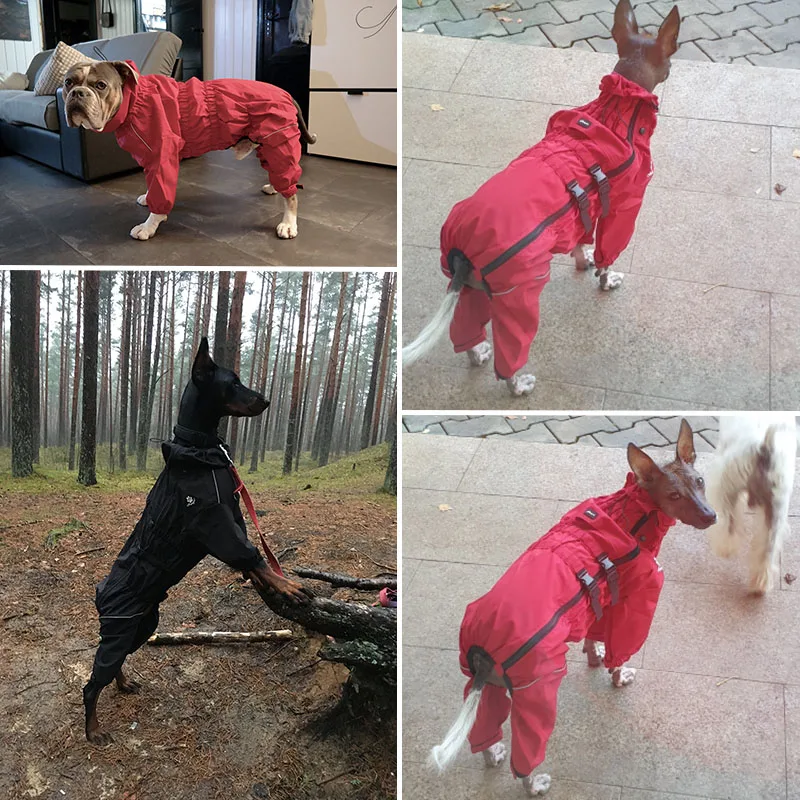 Dog Outdoor Waterproof Reflective Raincoat Medium Large Dogs - onlinemegasale.com