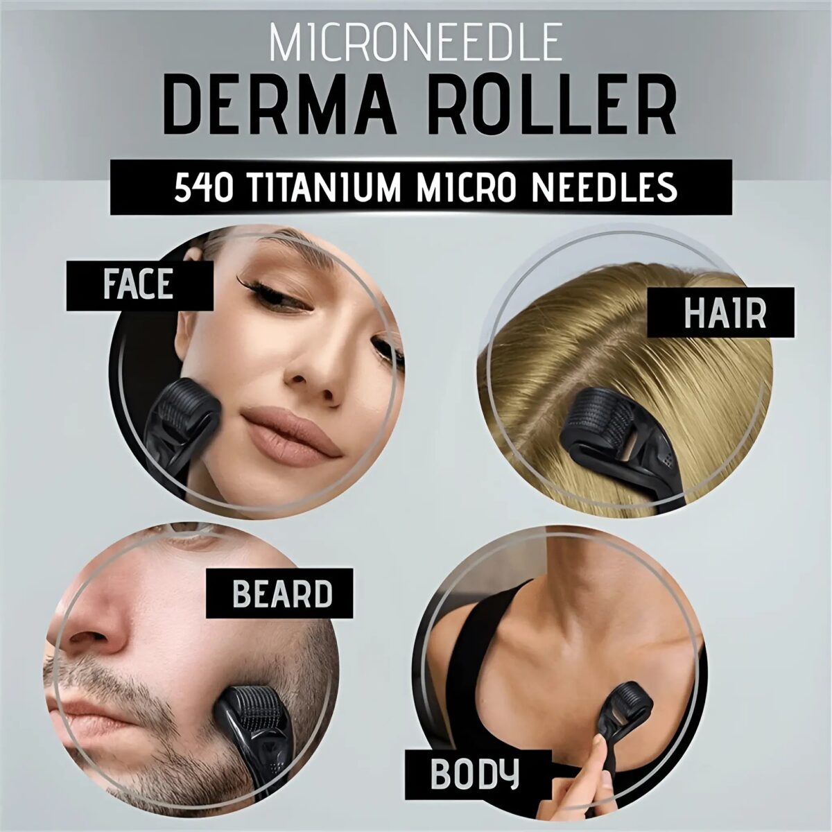 Skincare Derma Roller for Face & Scalp Promotes Collagen Production - onlinemegasale.com
