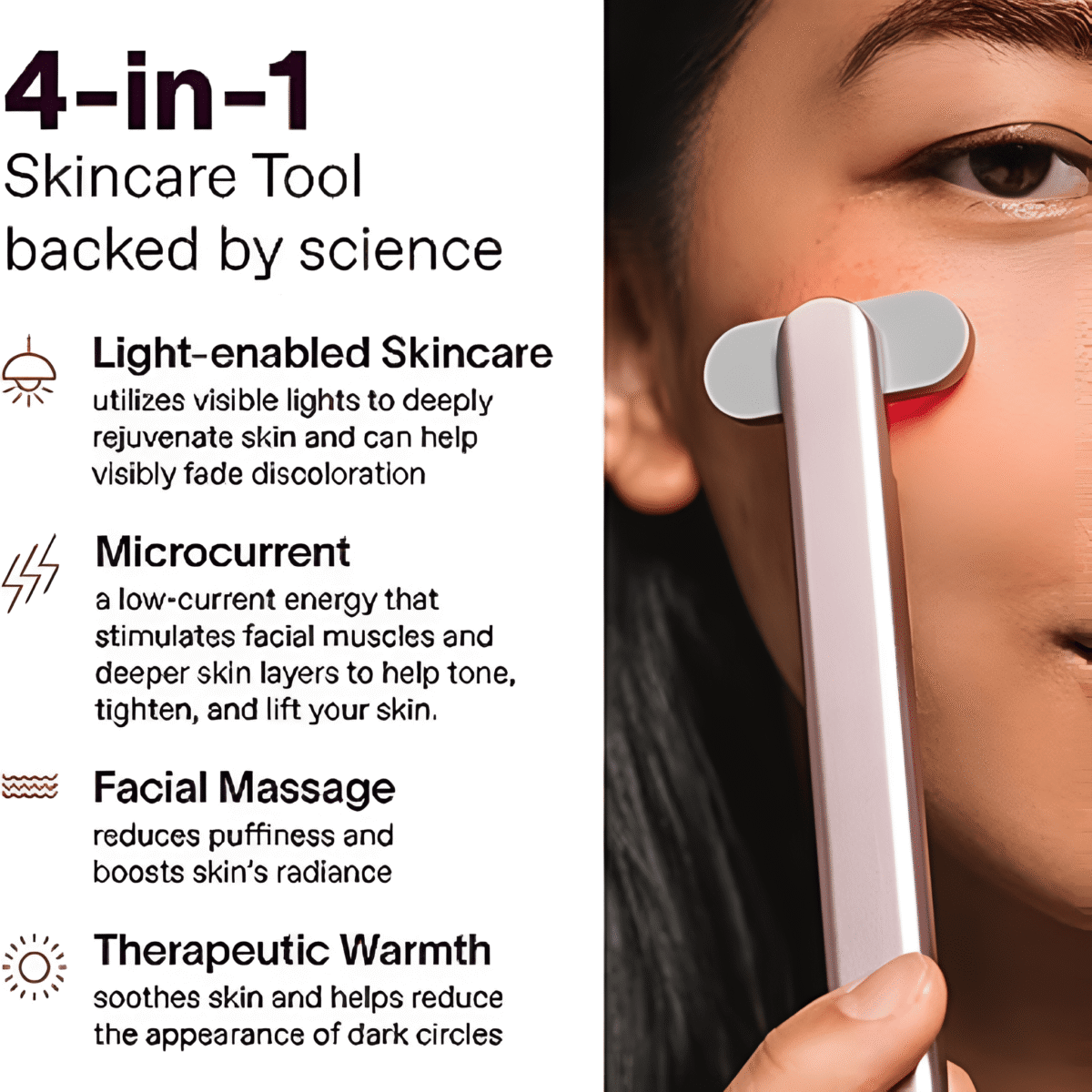 Radiant Skincare Red LED Wand For Glowing Radiant Skin - onlinemegasale.com