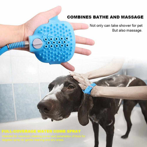 Pet Bathing Tool Comfortable Massager Shower Tool Bath Dog Brush - onlinemegasale.com
