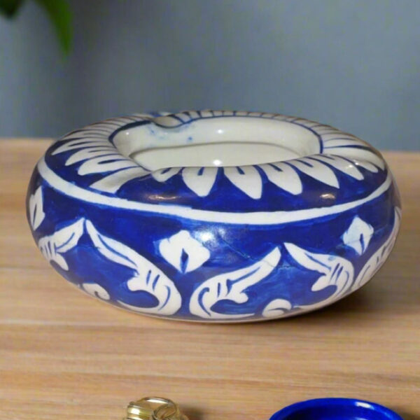 Blue Pottery Vase & Ashtray Set-Bundle Deal 3 in 1