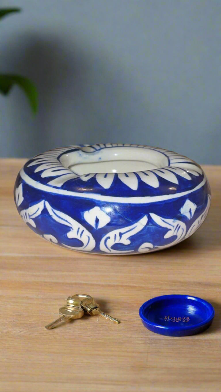 IMG_1470 Blue Pottery Vase & Ashtray Set-Bundle Deal 3 in 1 - onlinemegasale.com