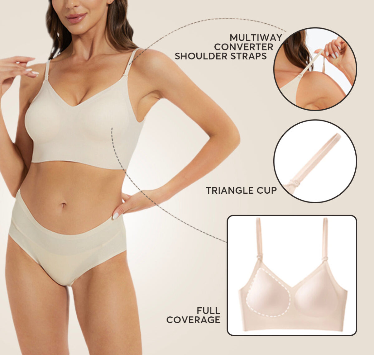 SkinHaven VersaForm Seamless Bra - onlinemegasale.com