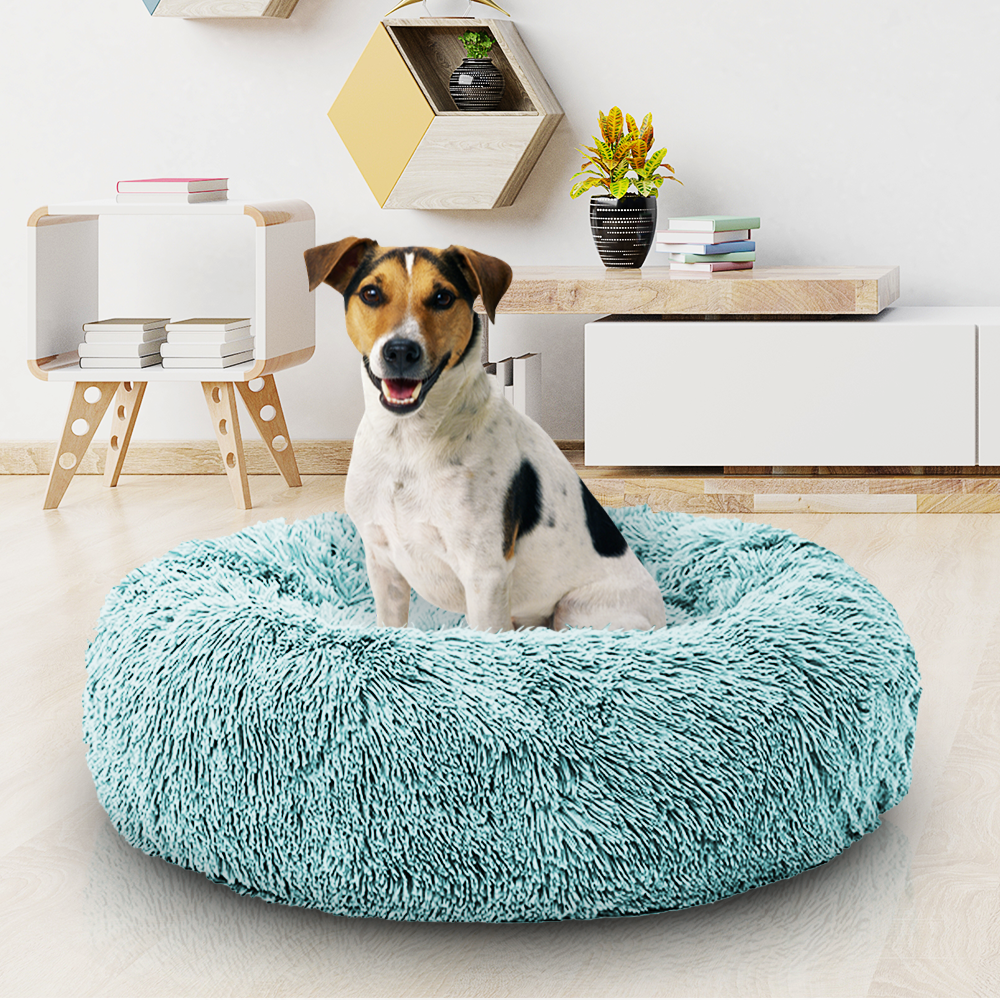 Dog Cat Soft Fluffy Calming Cushion Bed - onlinemegasale.com