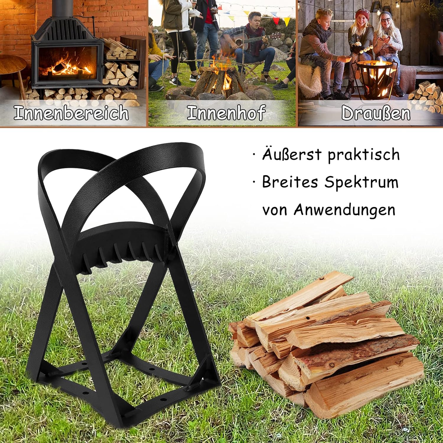 Foldable Log Splitting Tool - onlinemegasale.com