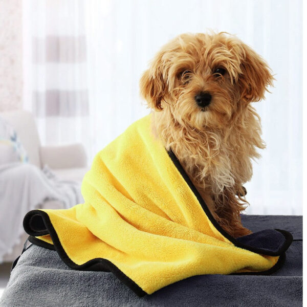 Pet Bath Super Absorbent Fiber Soft Quick-drying Bath Towel