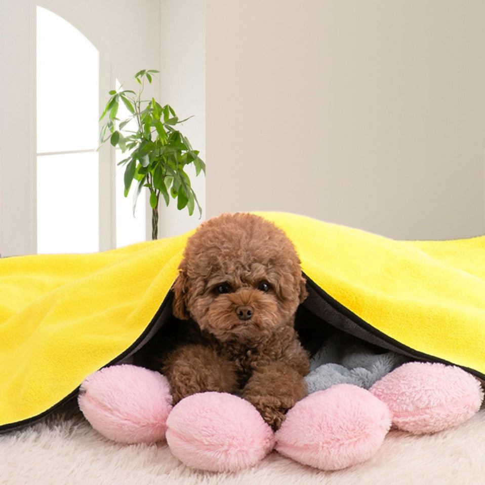 Pet Bath Super Absorbent Fiber Soft Quick-drying Bath Towel - onlinemegasale.com