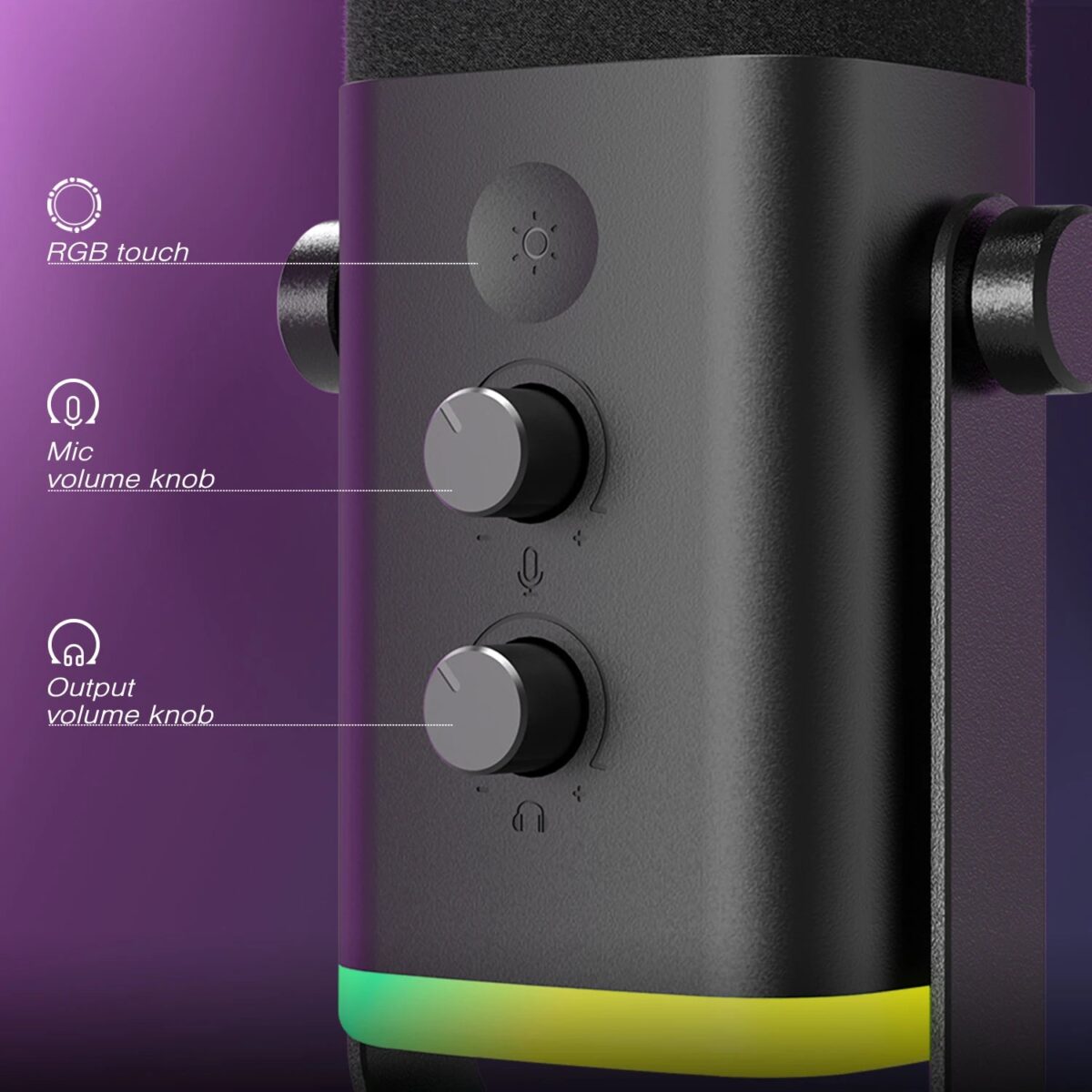 FIFINE USB/XLR Dynamic Microphone with Touch Mute Button,Headphone jack,I/O Controls,for PC PS5/4 mixer,Gaming MIC Ampligame AM8 - onlinemegasale.com
