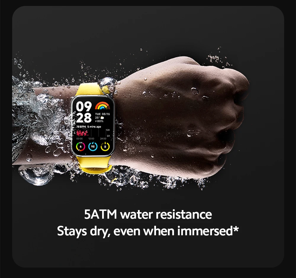 New world Premiere Global Version Xiaomi Smart Band 8 Pro 1.74”AMOLED display Built-in Up to 14-day battery life 5ATM Water - onlinemegasale.com
