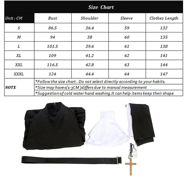 Official The Conjuring Black Nun Halloween Costume - onlinemegasale.com