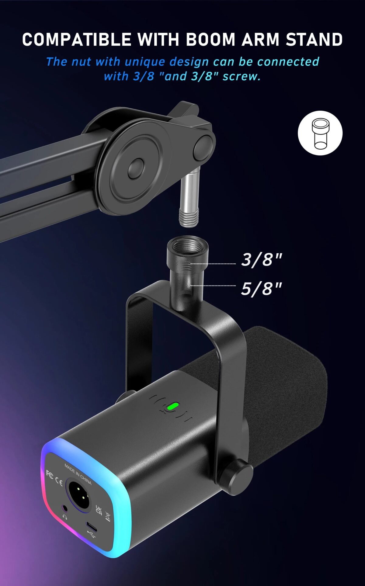 FIFINE USB/XLR Dynamic Microphone with Touch Mute Button,Headphone jack,I/O Controls,for PC PS5/4 mixer,Gaming MIC Ampligame AM8 - onlinemegasale.com