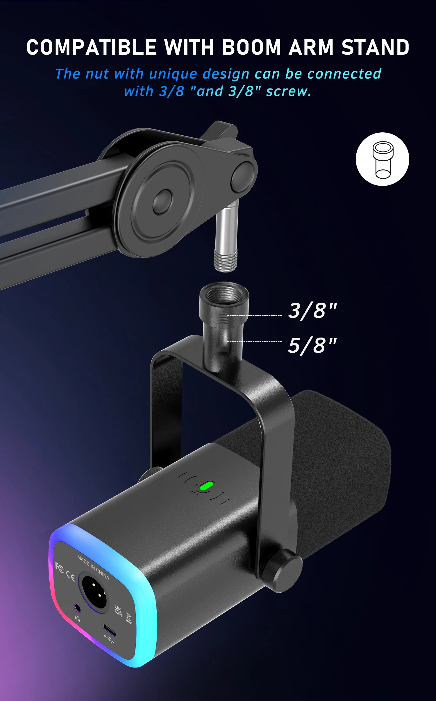 FIFINE USB/XLR Dynamic Microphone with Touch Mute Button,Headphone jack,I/O Controls,for PC PS5/4 mixer,Gaming MIC Ampligame AM8 - onlinemegasale.com