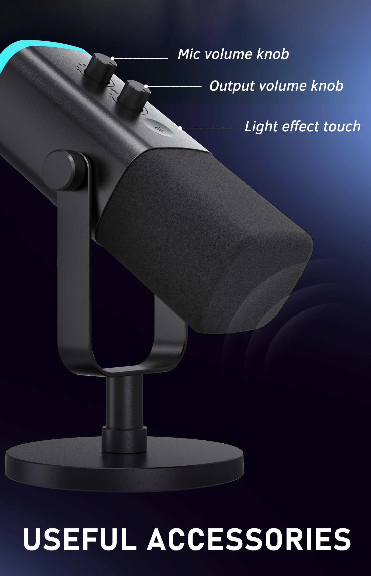 FIFINE USB/XLR Dynamic Microphone with Touch Mute Button,Headphone jack,I/O Controls,for PC PS5/4 mixer,Gaming MIC Ampligame AM8 - onlinemegasale.com