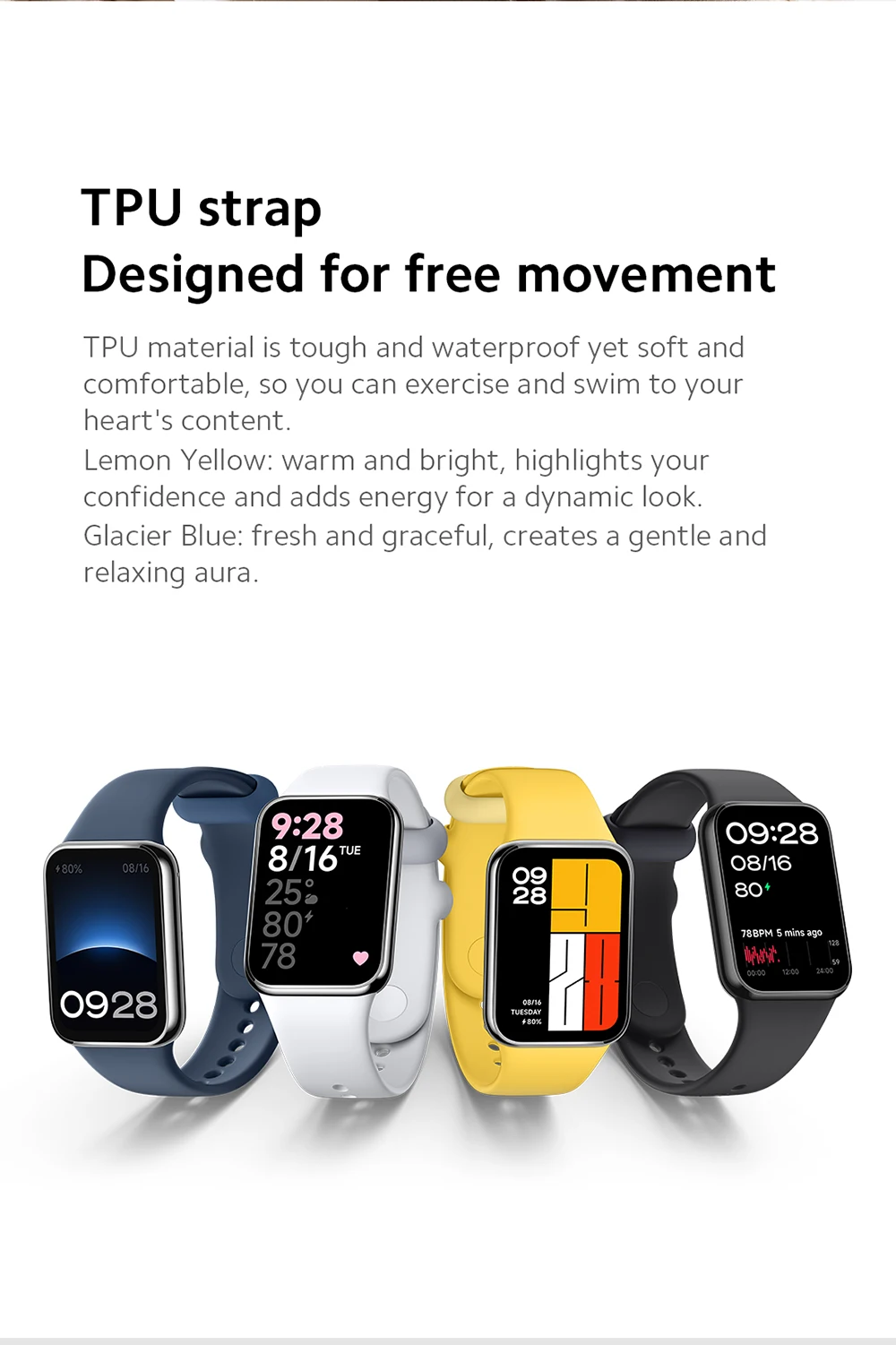 New world Premiere Global Version Xiaomi Smart Band 8 Pro 1.74”AMOLED display Built-in Up to 14-day battery life 5ATM Water - onlinemegasale.com