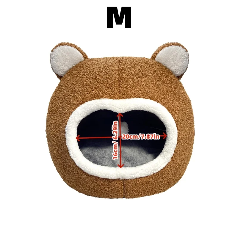 Brown Cat Bed Cozy Pet Tent - onlinemegasale.com