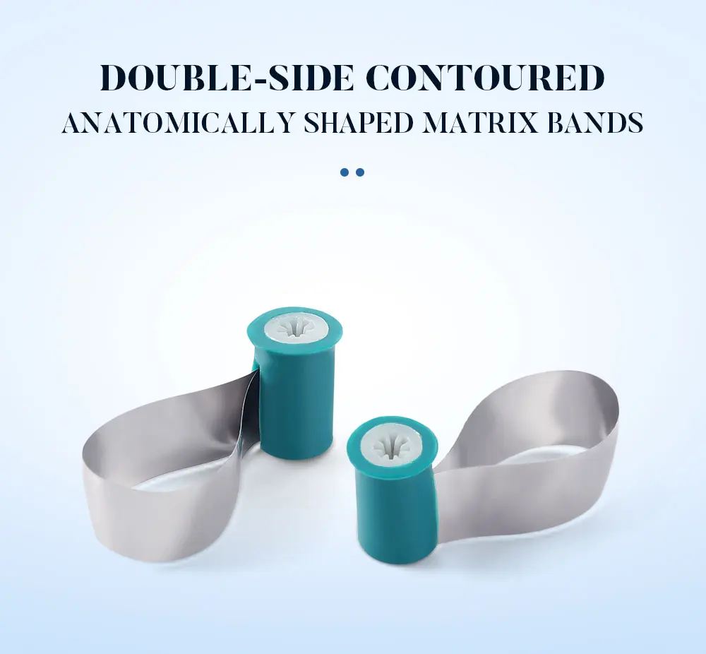 50 Pcs/Box BAISTRA Dental Matrix Bands Steel Matrix Double-Side Contoured Anatomically Shaped Matrix Bands For Dentistry - onlinemegasale.com
