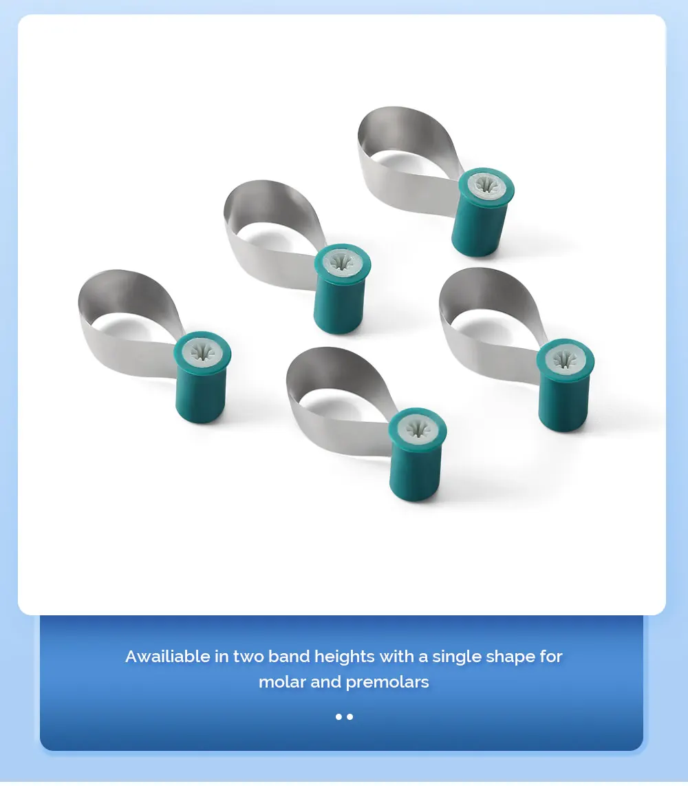 50 Pcs/Box BAISTRA Dental Matrix Bands Steel Matrix Double-Side Contoured Anatomically Shaped Matrix Bands For Dentistry - onlinemegasale.com