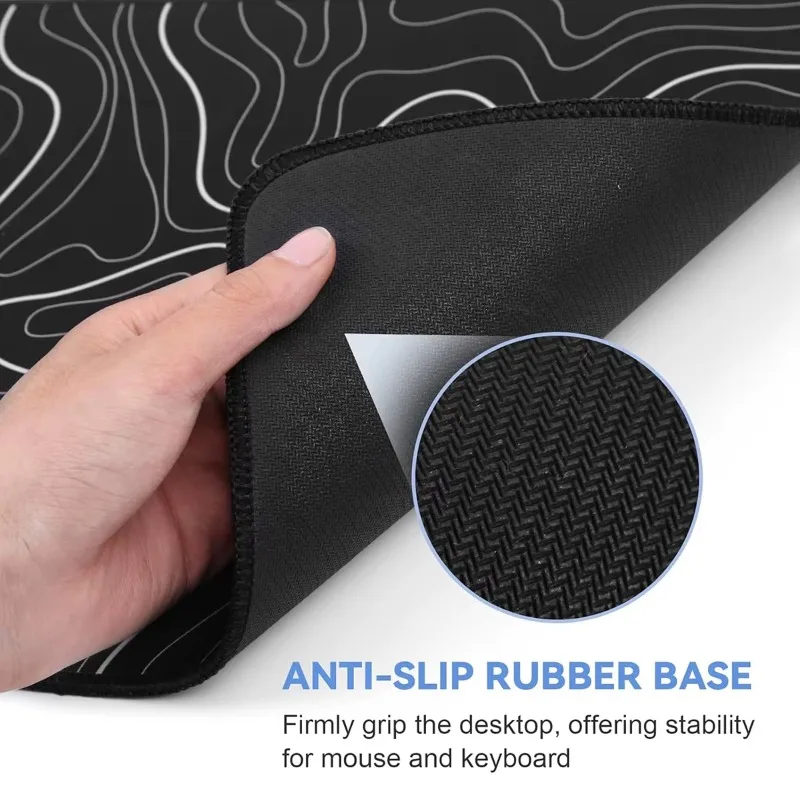 Large Extended Gaming Mouse Pad with Non-Slip Rubber Base,Topographic Design,for Full Desk Keyboard and Mouse Support - onlinemegasale.com Large Extended Gaming Mouse Pad with Non-Slip Rubber Base,Topographic Design,for Full Desk Keyboard and Mouse Support - onlinemegasale.com