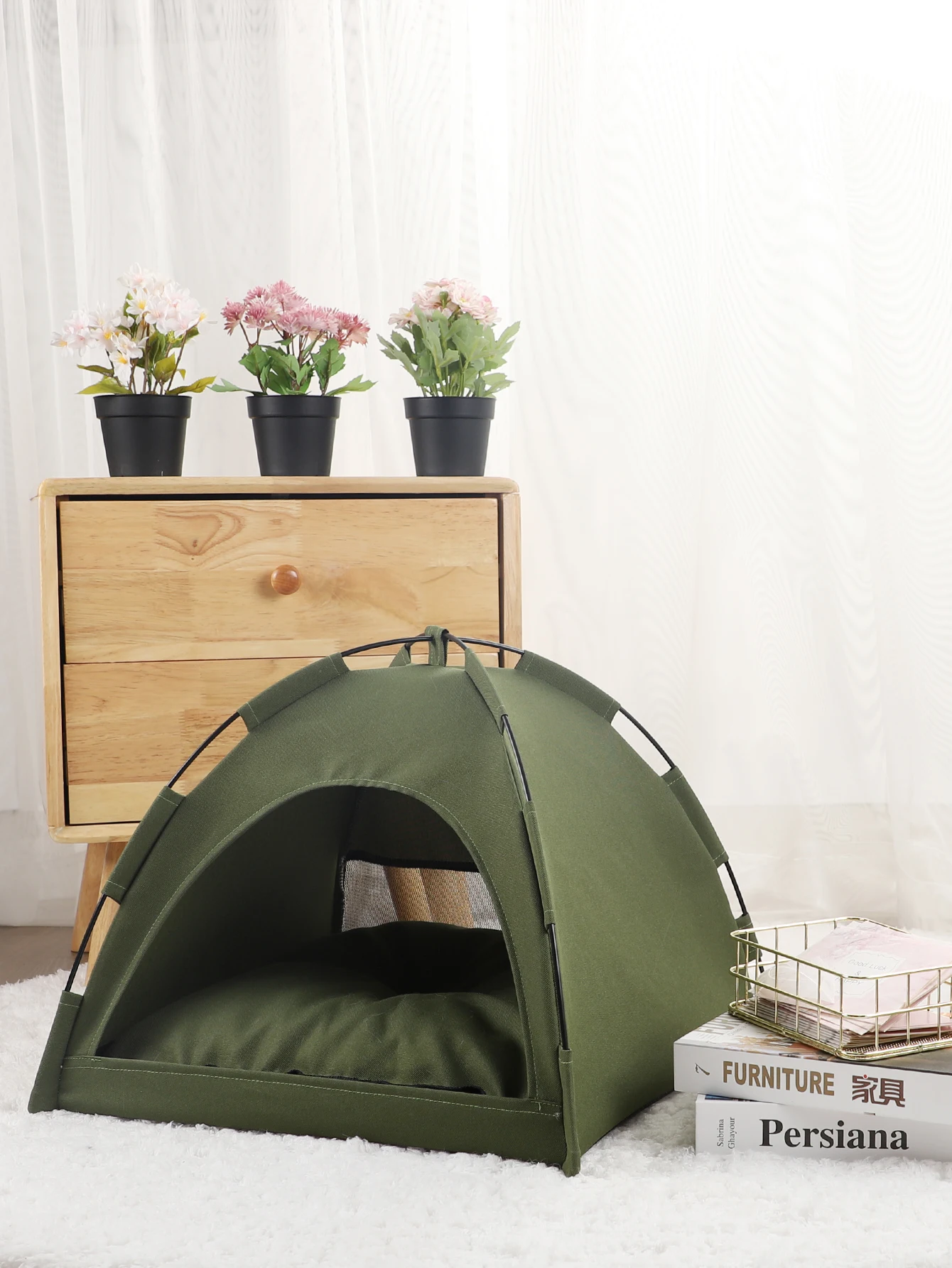 Warm Pet Tent Bed for Cats - onlinemegasale.com Warm Pet Tent Bed for Cats - onlinemegasale.com