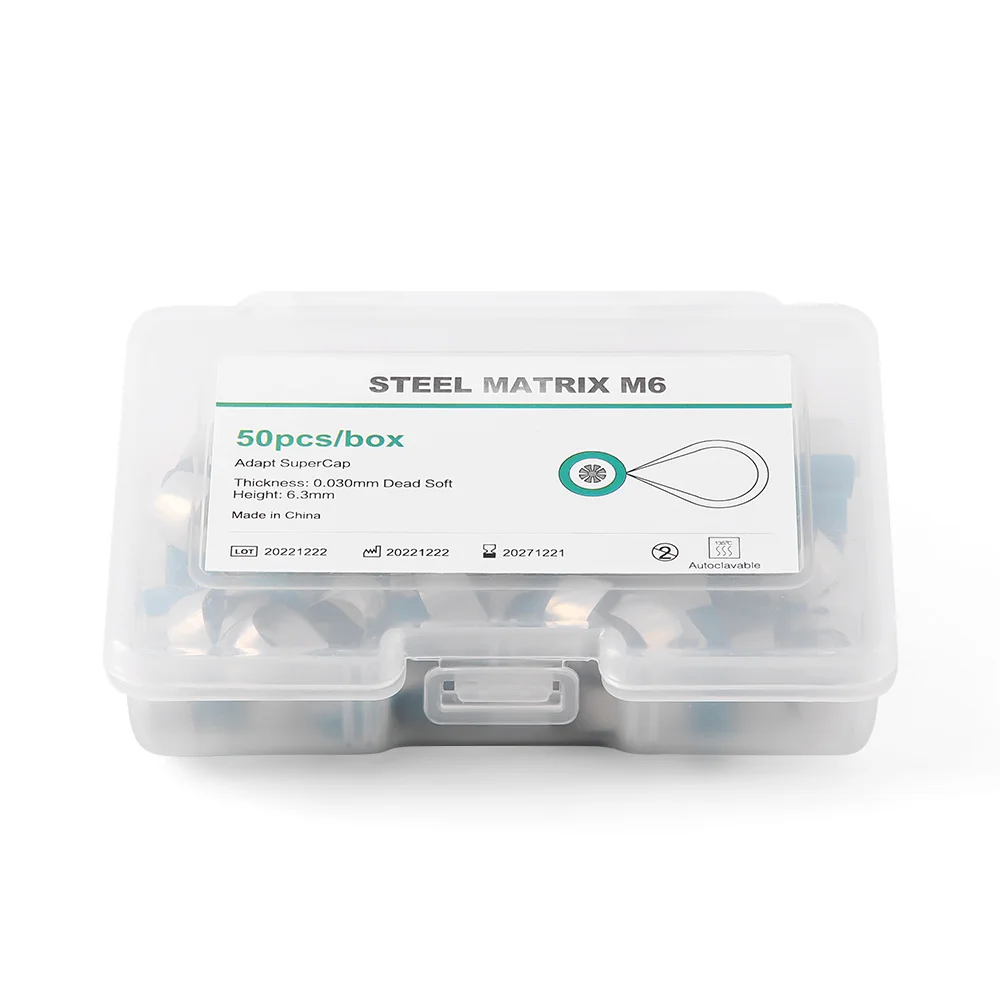 50 Pcs/Box BAISTRA Dental Matrix Bands Steel Matrix Double-Side Contoured Anatomically Shaped Matrix Bands For Dentistry - onlinemegasale.com