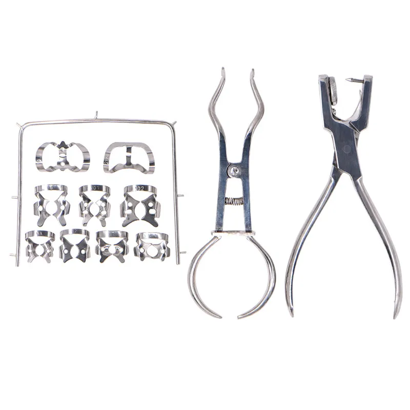 Dentistry Dam Hole Puncher Set With Leather Bag Pliers For Dentist Perforator Rubber Orthodontic Dental Tools Dam Clip - onlinemegasale.com Dentistry Dam Hole Puncher Set With Leather Bag Pliers For Dentist Perforator Rubber Orthodontic Dental Tools Dam Clip - onlinemegasale.com