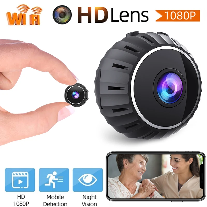 Smart WiFi Mini Camera 1080P HD Camera Night Vision Audio Video Recording Baby Monitor Indoor Video Recorder Motion Detection - onlinemegasale.com