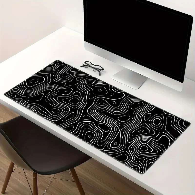Large Extended Gaming Mouse Pad with Non-Slip Rubber Base,Topographic Design,for Full Desk Keyboard and Mouse Support - onlinemegasale.com Large Extended Gaming Mouse Pad with Non-Slip Rubber Base,Topographic Design,for Full Desk Keyboard and Mouse Support - onlinemegasale.com