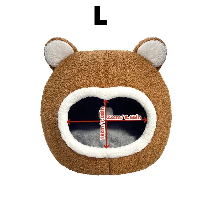 Brown Cat Bed Cozy Pet Tent - onlinemegasale.com