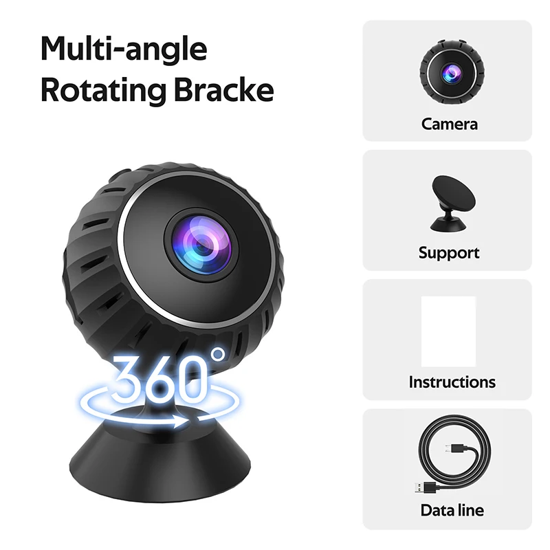 Smart WiFi Mini Camera 1080P HD Camera Night Vision Audio Video Recording Baby Monitor Indoor Video Recorder Motion Detection - onlinemegasale.com