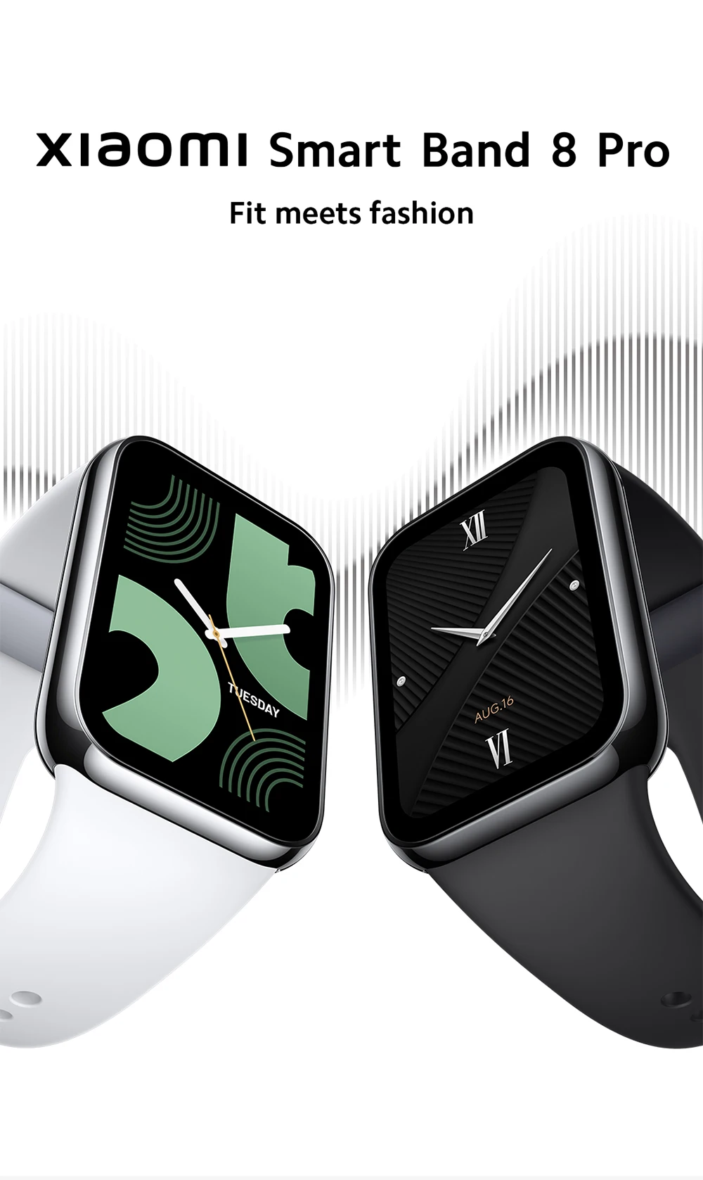 New world Premiere Global Version Xiaomi Smart Band 8 Pro 1.74”AMOLED display Built-in Up to 14-day battery life 5ATM Water - onlinemegasale.com