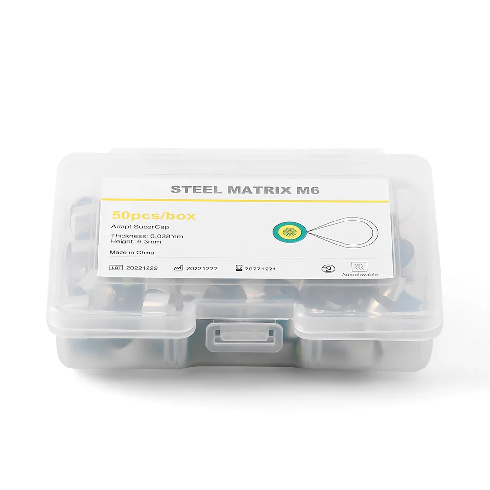50 Pcs/Box BAISTRA Dental Matrix Bands Steel Matrix Double-Side Contoured Anatomically Shaped Matrix Bands For Dentistry - onlinemegasale.com