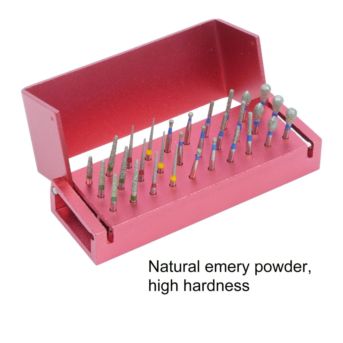 30pcs/Set Dental Diamond Burs Drill Disinfection Block High Speed Handpiece Burs Holder Aluminium Instrument Dentistry Tools - onlinemegasale.com