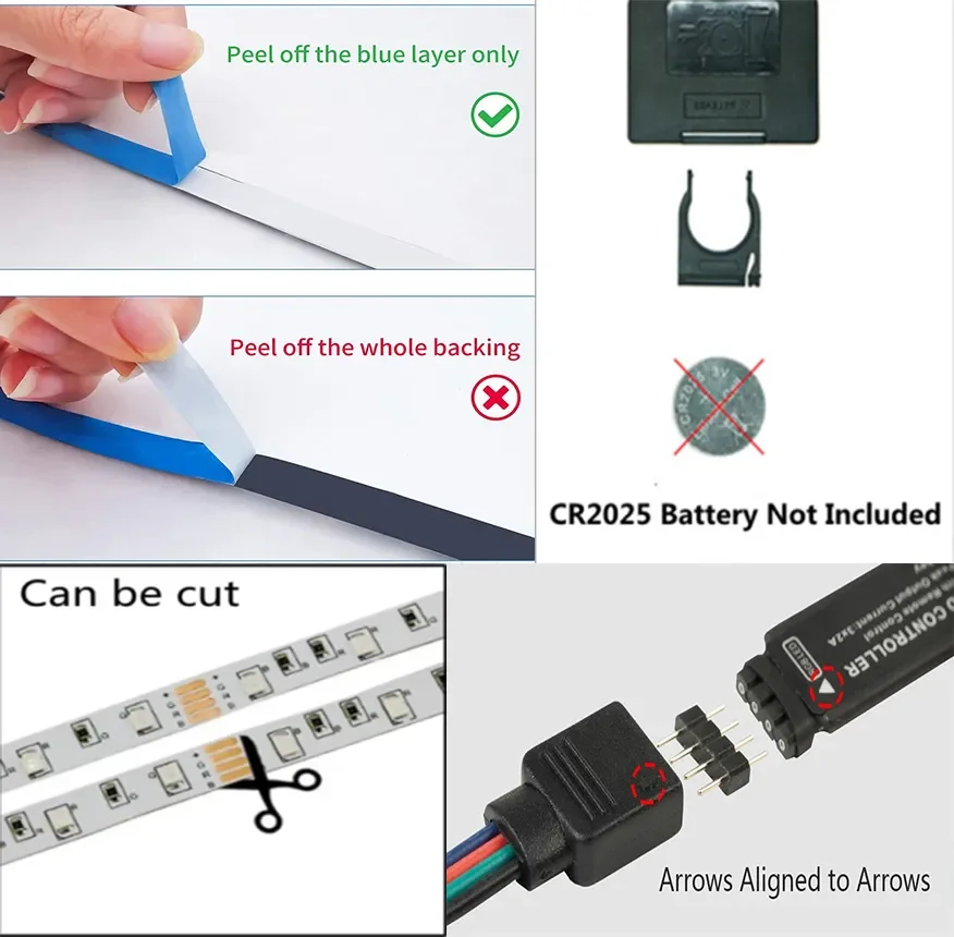RGB 5050 Led Strip Lights 5V USB 24Keys Bluetooth Wifi Control Flexible Ribbon Color Change Led Lamp Tape for Room Decoration - onlinemegasale.com