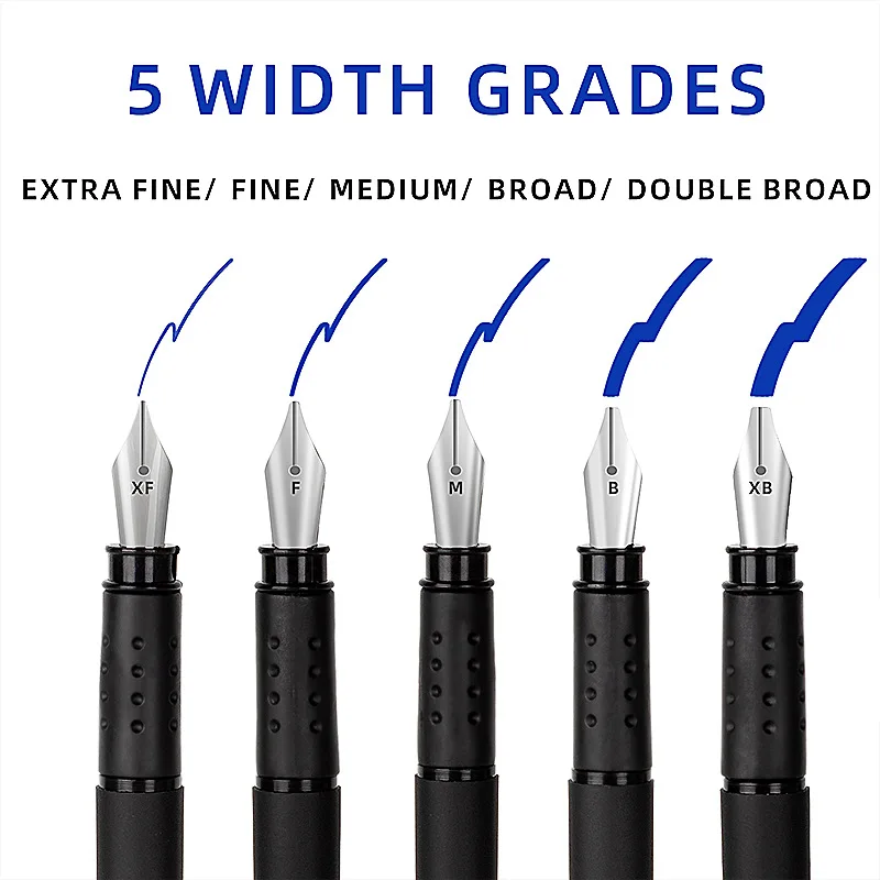 25 Piece Calligraphy Pen Writing Set 2 Fountain Pens 5 Nibs 16 Ink Cartridges for Art Gothic Flower Font English Sketch Drawing - onlinemegasale.com