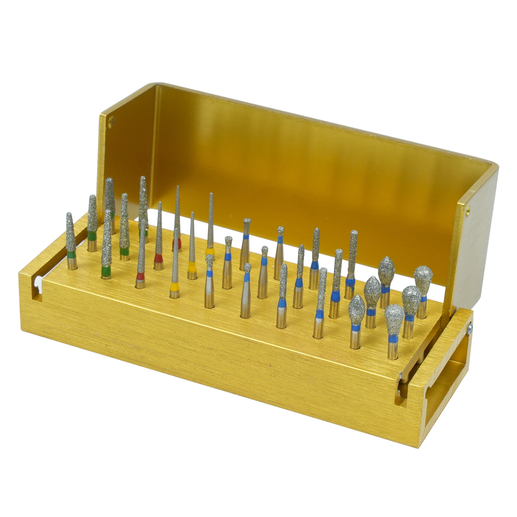 30pcs/Set Dental Diamond Burs Drill Disinfection Block High Speed Handpiece Burs Holder Aluminium Instrument Dentistry Tools - onlinemegasale.com 30pcs/Set Dental Diamond Burs Drill Disinfection Block High Speed Handpiece Burs Holder Aluminium Instrument Dentistry Tools - onlinemegasale.com
