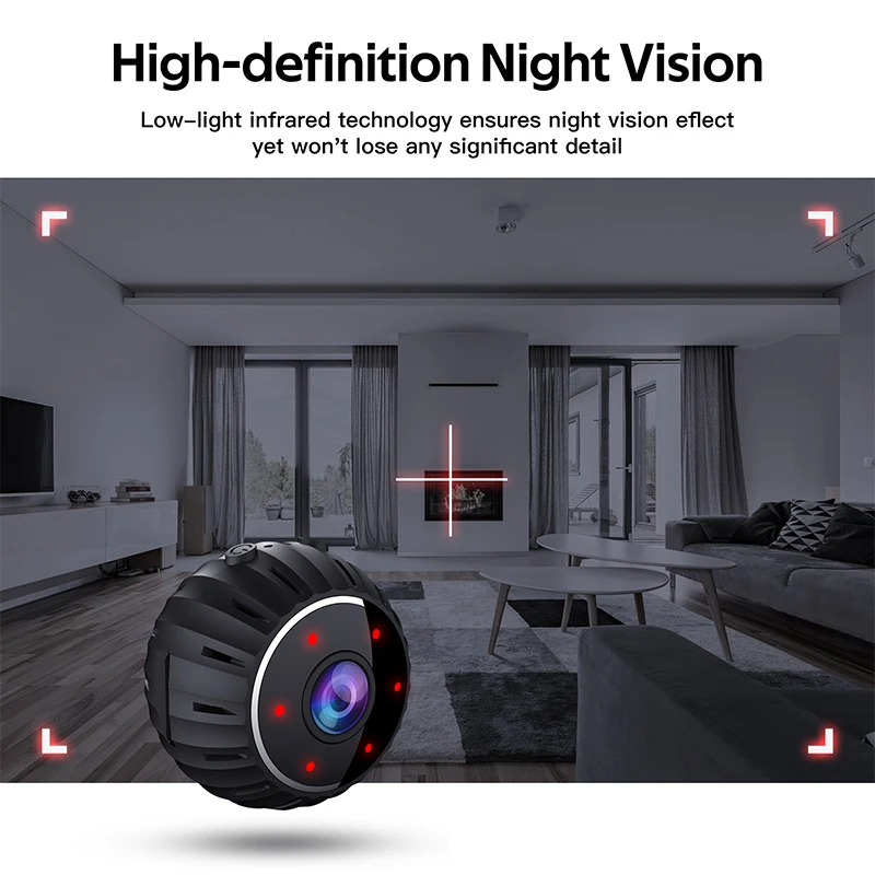 Smart WiFi Mini Camera 1080P HD Camera Night Vision Audio Video Recording Baby Monitor Indoor Video Recorder Motion Detection - onlinemegasale.com