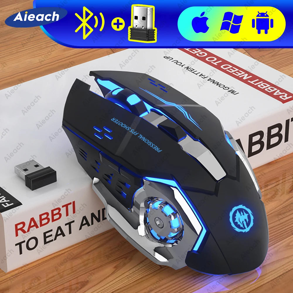 S6a9889741a8b4b6c9dbddcc6f07d3548y Rechargeable Wireless Mouse Gaming Computer Silent Bluetooth Mouse USB Mechanical E-Sports Backlight PC Gamer Mouse For Computer - onlinemegasale.com