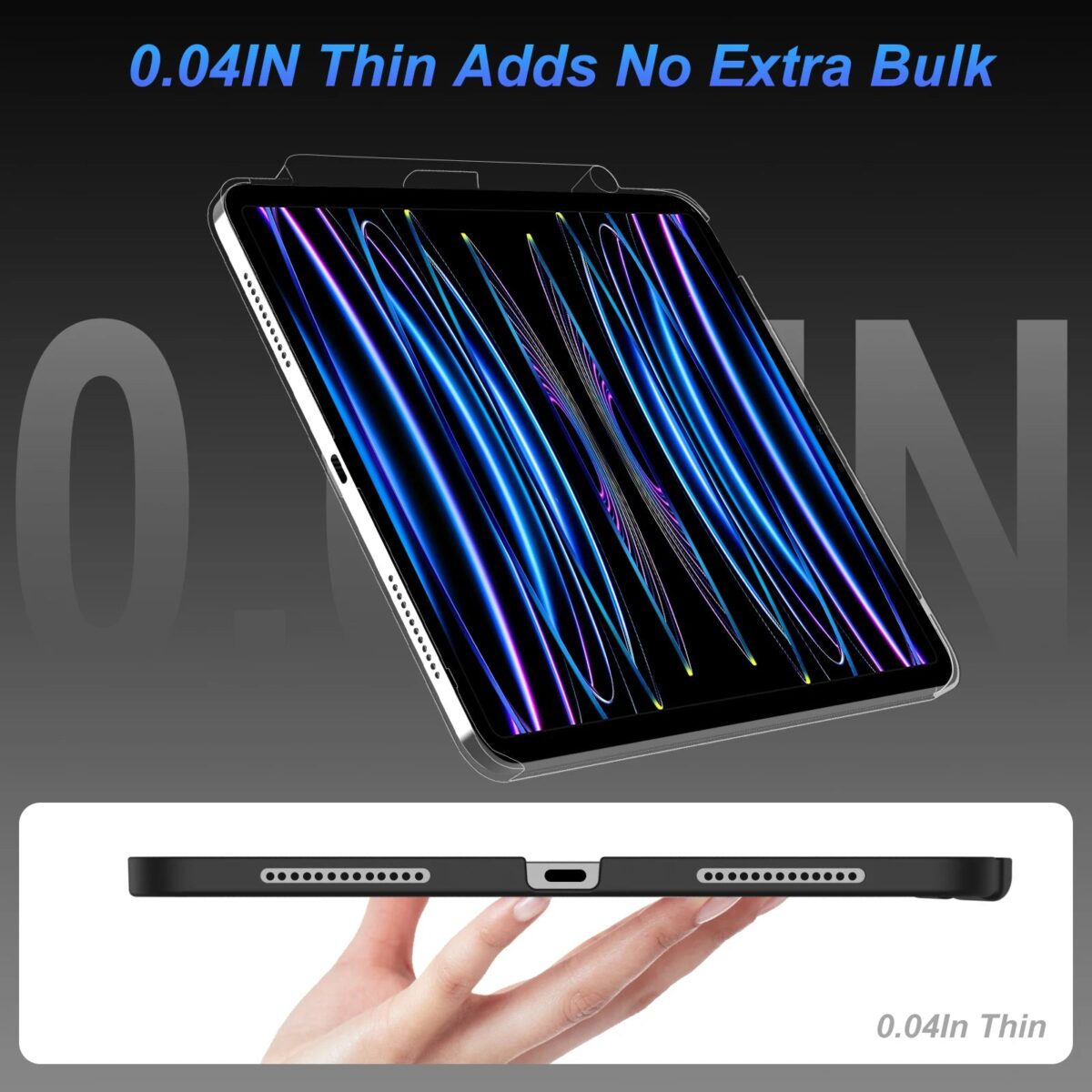 Magnetic Case for iPad Pro 11 13 2024 M4 Air 6 Air 4/5 iPad Pro 12.9 Magic Keyboard Compatible Case Pencil Holder - onlinemegasale.com