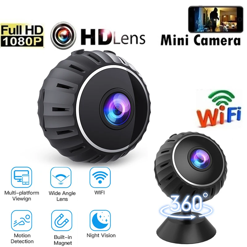 Smart WiFi Mini Camera 1080P HD Camera Night Vision Audio Video Recording Baby Monitor Indoor Video Recorder Motion Detection - onlinemegasale.com