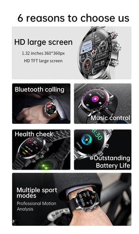 Lige Luxury Smart Watch - ECG+PPG Fitness Tracker Sports Watch For IOS & Android - onlinemegasale.com Lige Luxury Smart Watch - ECG+PPG Fitness Tracker Sports Watch For IOS & Android - onlinemegasale.com